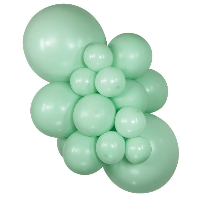 Sempertex PastelMatteGreen balloons – inflated color cluster