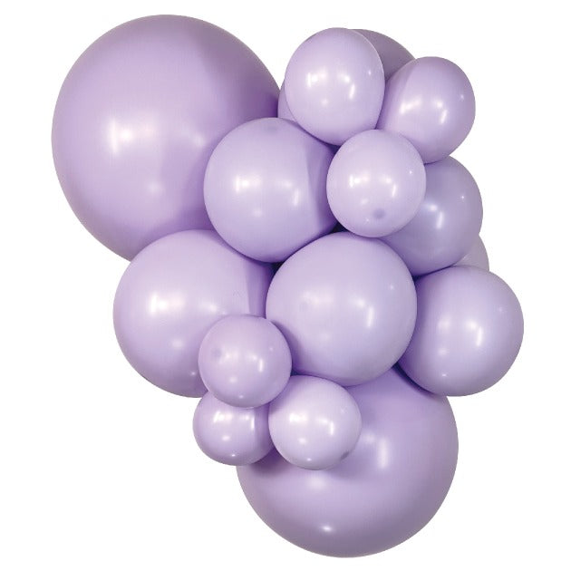 Sempertex PastelMatteLilac balloons – inflated color cluster