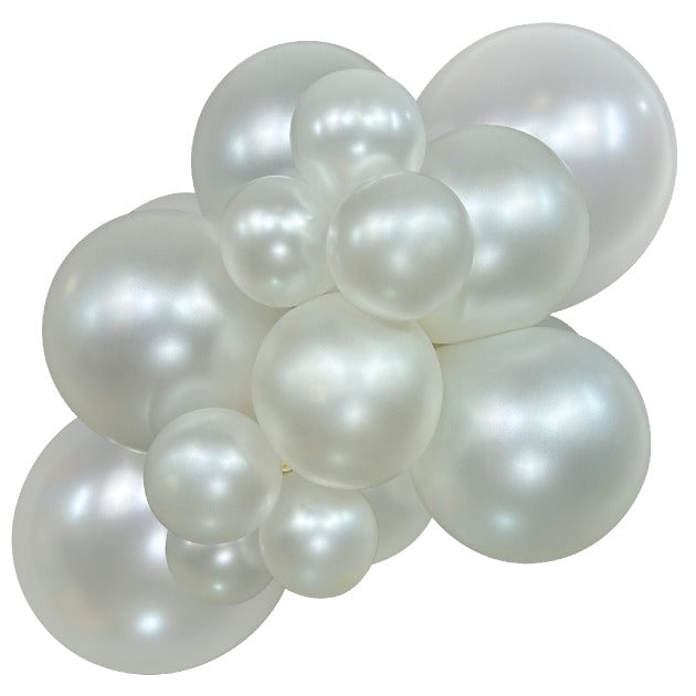 Sempertex PearlWhite balloons – inflated color cluster