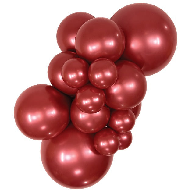 Sempertex ReflexCrystalRed balloons – inflated color cluster