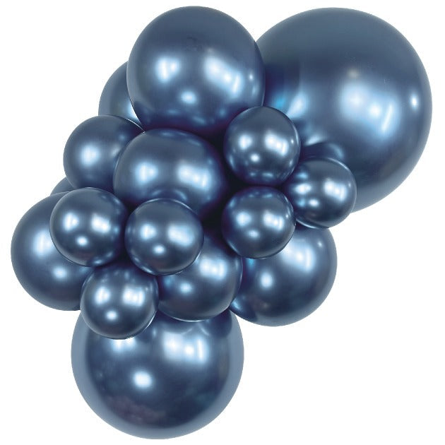 Sempertex ReflexGalaxyBlue balloons – inflated color cluster