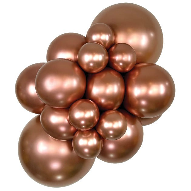 Sempertex Reflex Rose Gold balloons – inflated color cluster