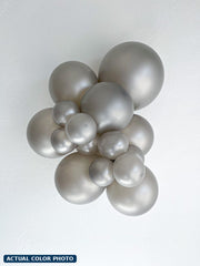 5" TUFTEX Metallic Silver Balloons 50ct Bag #15032