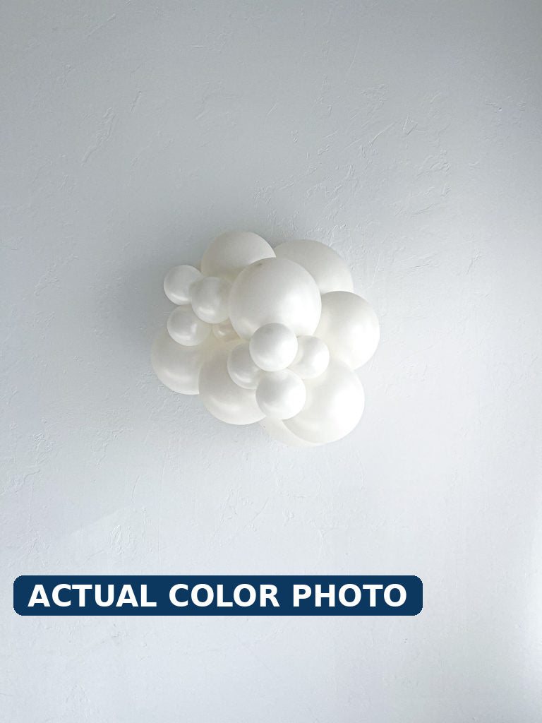 11" TUFTEX "Sugar" Pearl White Helium Balloons 100ct Bag #10037