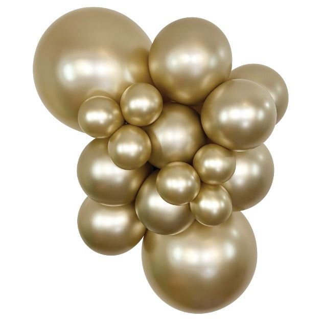 Sempertex SilkGoldDust balloons – inflated color cluster