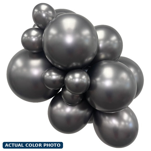 24" Sempertex Silk Midnight Grey Balloons 1 count #59597