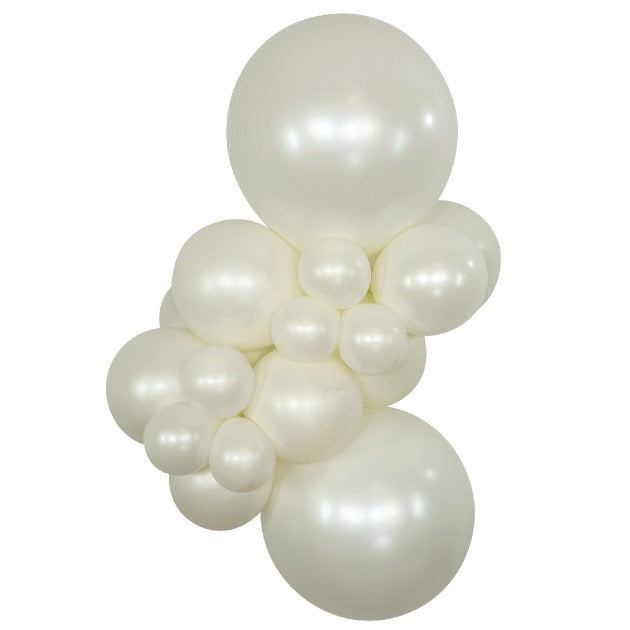 Sempertex SilkOysterWhite balloons – inflated color cluster