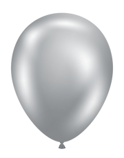5" TUFTEX Effects Silvery Chrome Balloons 50ct #15072