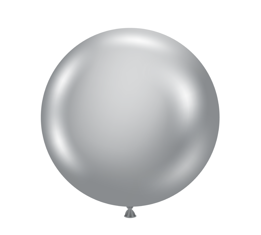 17" TUFTEX Effects Silvery Latex Balloons 25Bag #17272