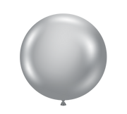 36" TUFTEX Effects Silvery Chrome Round Latex Balloon 1ct #3672