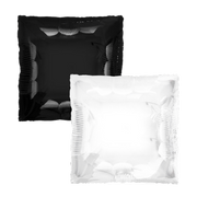 24" TUFTEX Squared Black/White 2 sided Square Foil Balloons 1 per pack #78714