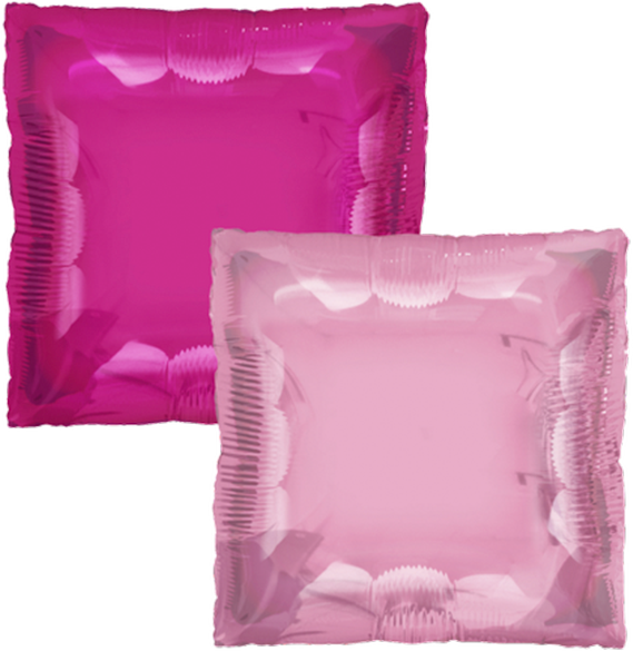24" TUFTEX Squared Hot Pink/Pink 2 sided Square Foil Balloons 1 per pack #78715
