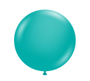 teal balloons