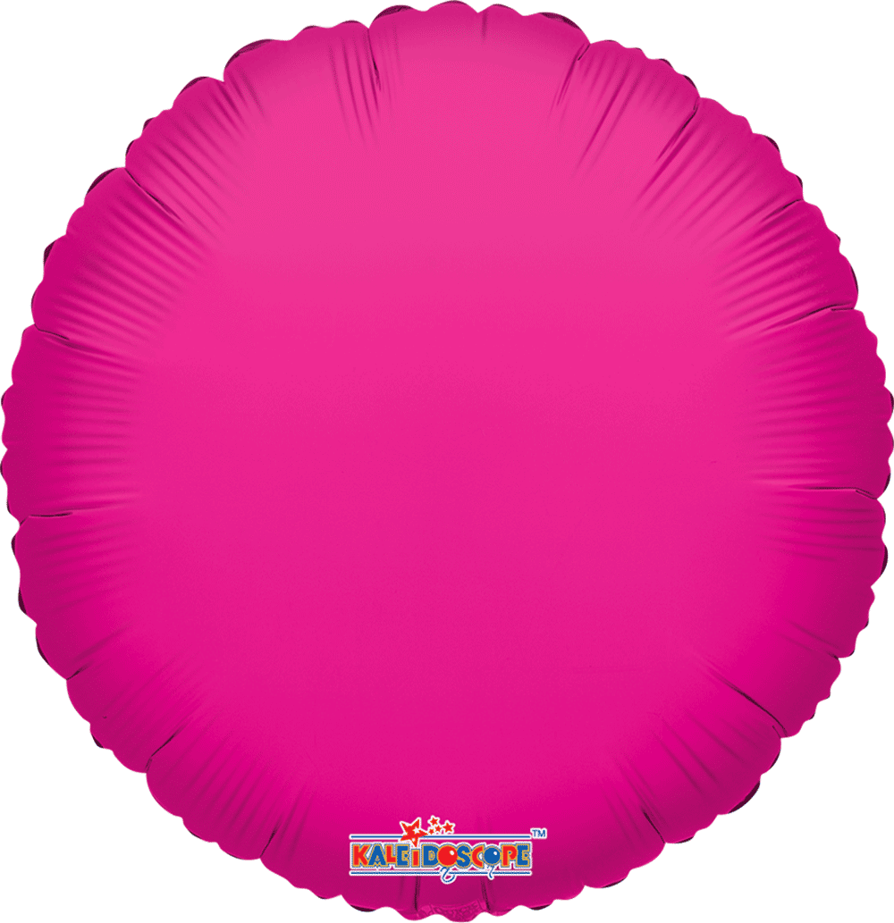 18" Hot Pink Circle Helium Foil Balloon (5 Pack) #34075