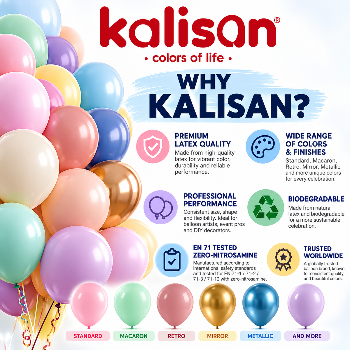12" Kalisan Retro White Sand Latex Balloons 100 Count Bag - SKU #51562