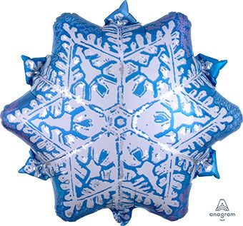 18" Snowflake Star Shape Helium Foil Balloon 1pk #111010