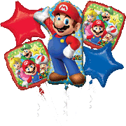 Super Mario Balloons Bouquet Kit Includes 5 Balloons image 0