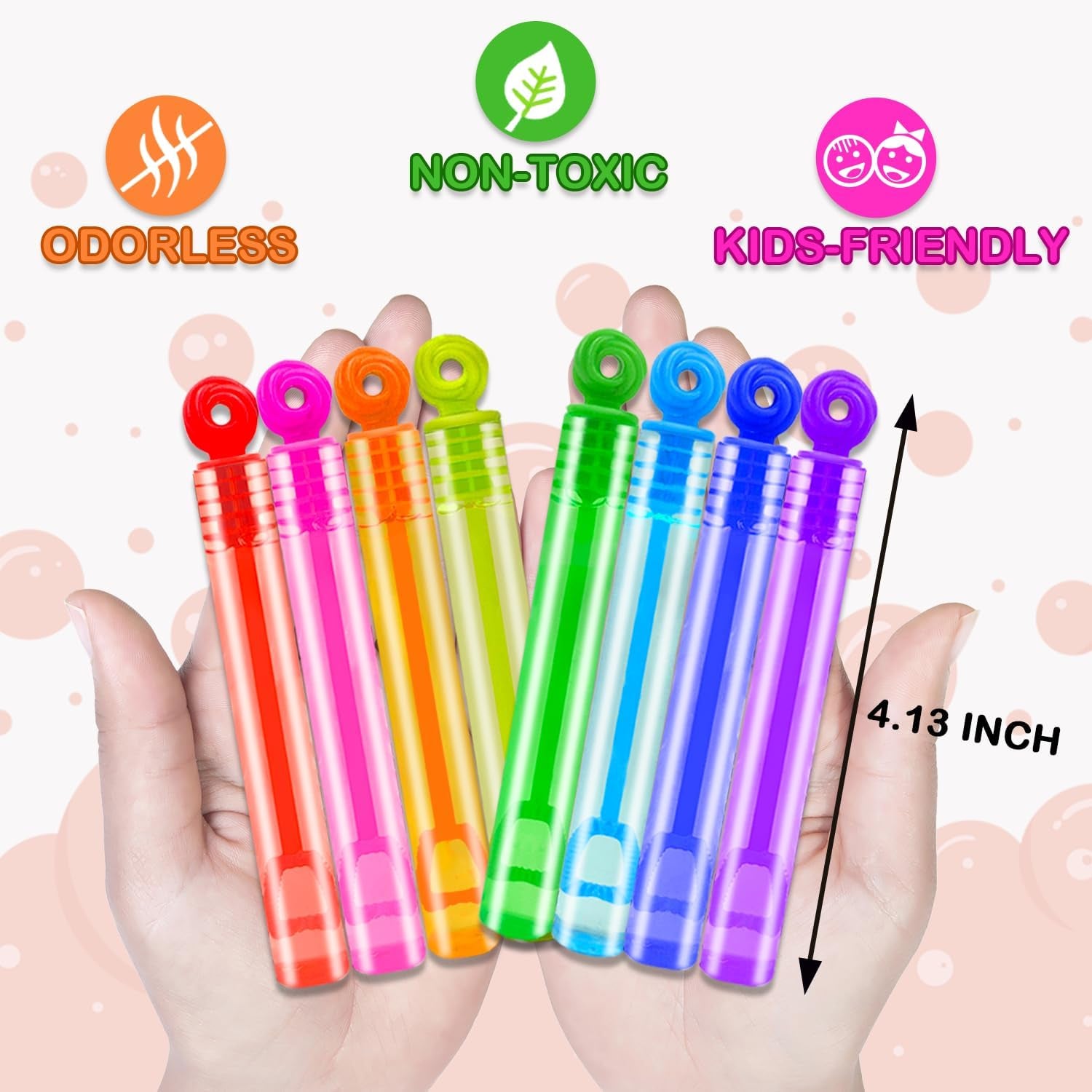 Mini Small Bubbles Wands Toys Gift Bulk 64 Pack-Bubble Party Favor Supplies | Bulk Kids Toddler Non Candy Trick or Treats Goodie Prizes for Halloween Birthday Wedding Parade Throws Giveaways Handouts