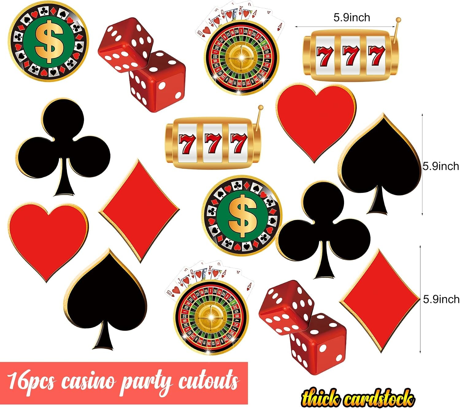 Casino Theme Party Decorations, Casino Birthday Decorations Supplies, Las Vegas Party Decoration, Poker Happy Birthday Backdrop