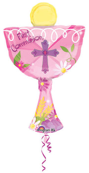31" Pink Charlice Shape Helium Balloon 1ct #30412 image 0