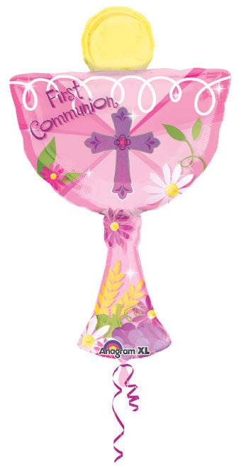 31" Pink Charlice Shape Helium Balloon 1ct #30412 image 0