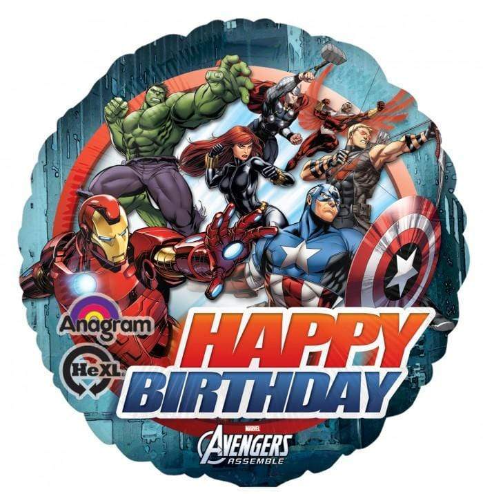 18" Happy Birthday Marvel Avengers Helium Foil Balloon 1ct #27083