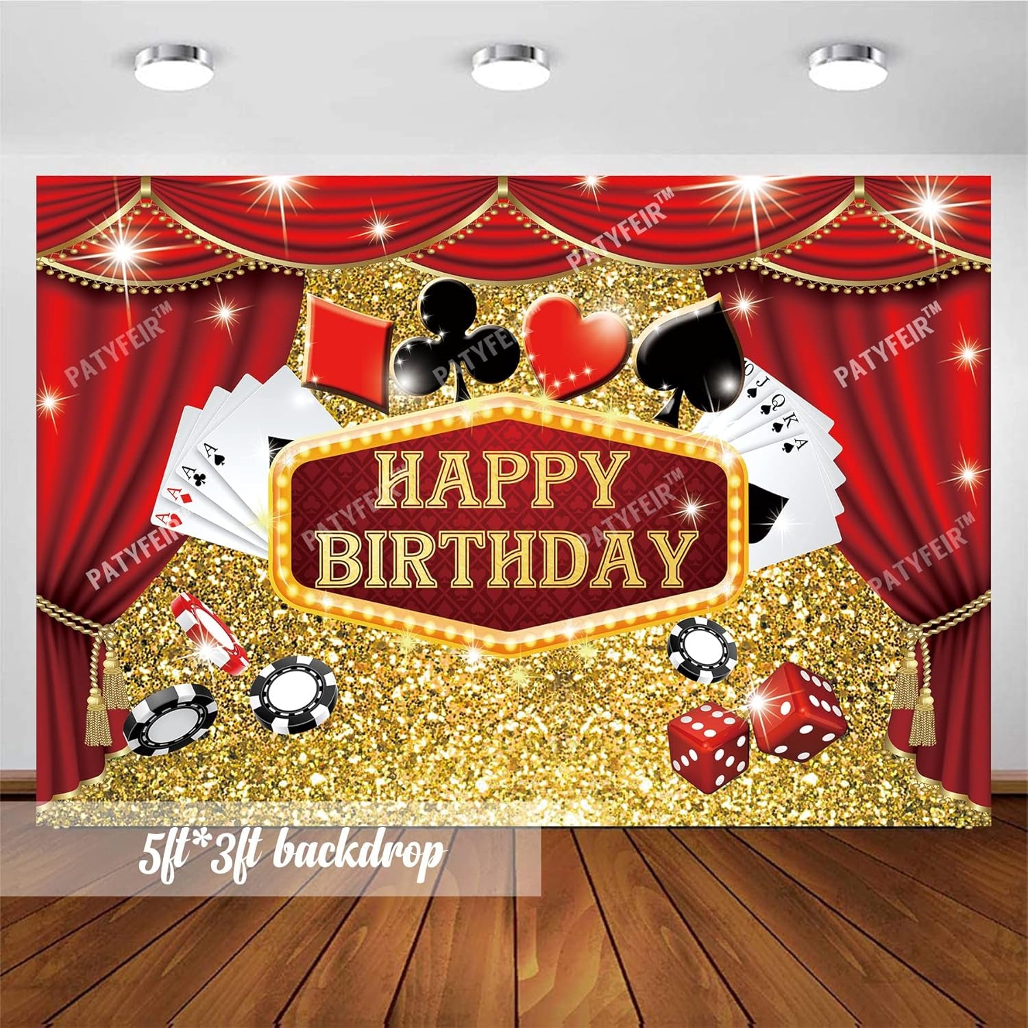 Casino Theme Party Decorations, Casino Birthday Decorations Supplies, Las Vegas Party Decoration, Poker Happy Birthday Backdrop