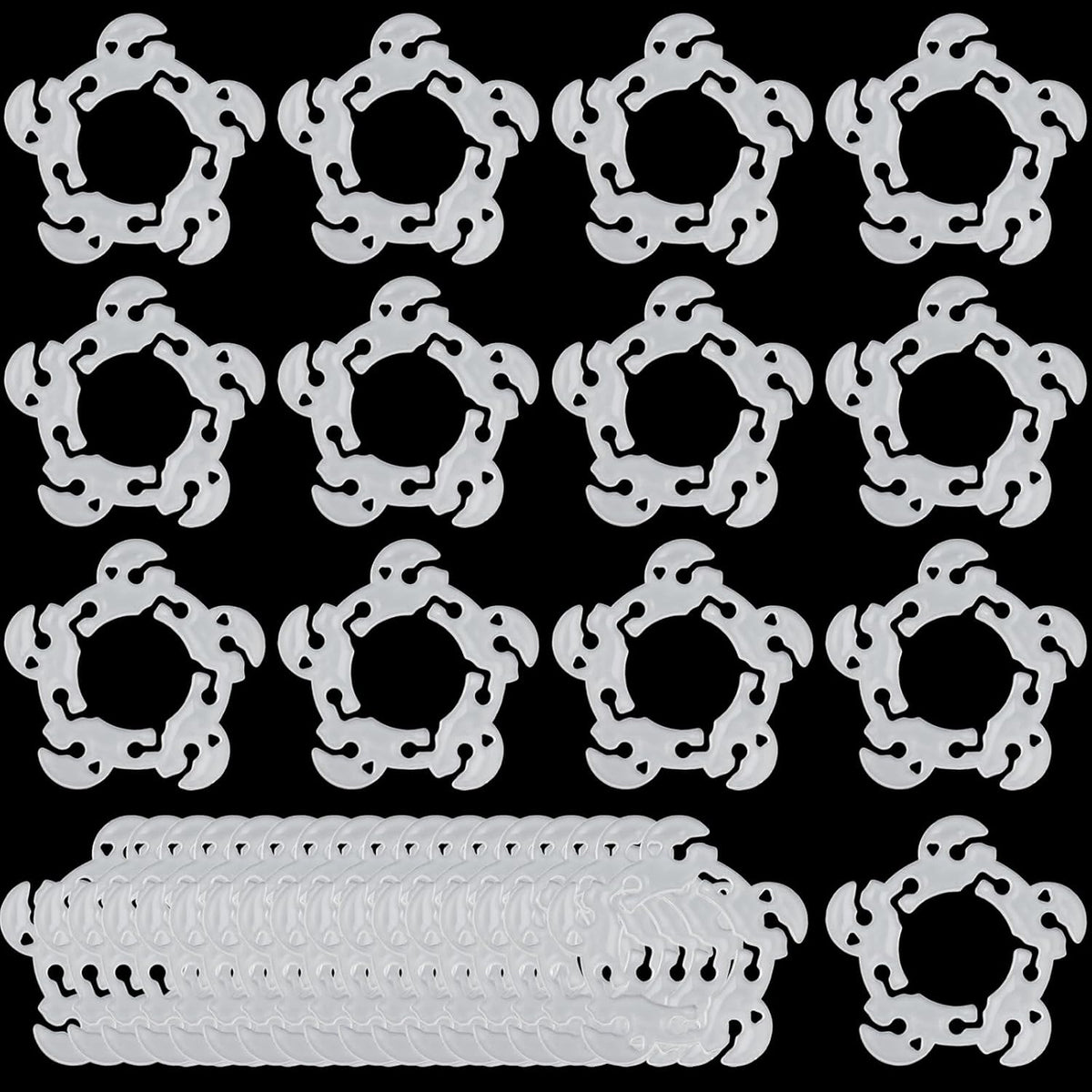 50-Piece Reusable Balloon Clips and Connectors Kit for Balloon Garlands and Arches - Flower-Shaped Accessories for Weddings, Baby Showers, and Birthday Party Decorations