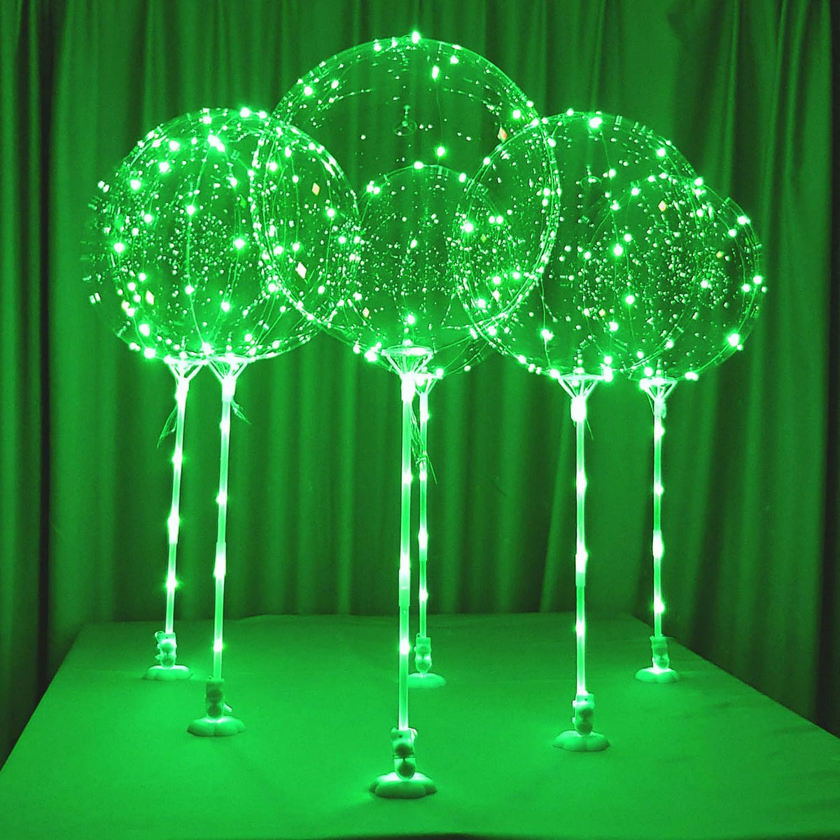 6-Piece LED Bobo Balloon DIY Kit with Sticks and Stand