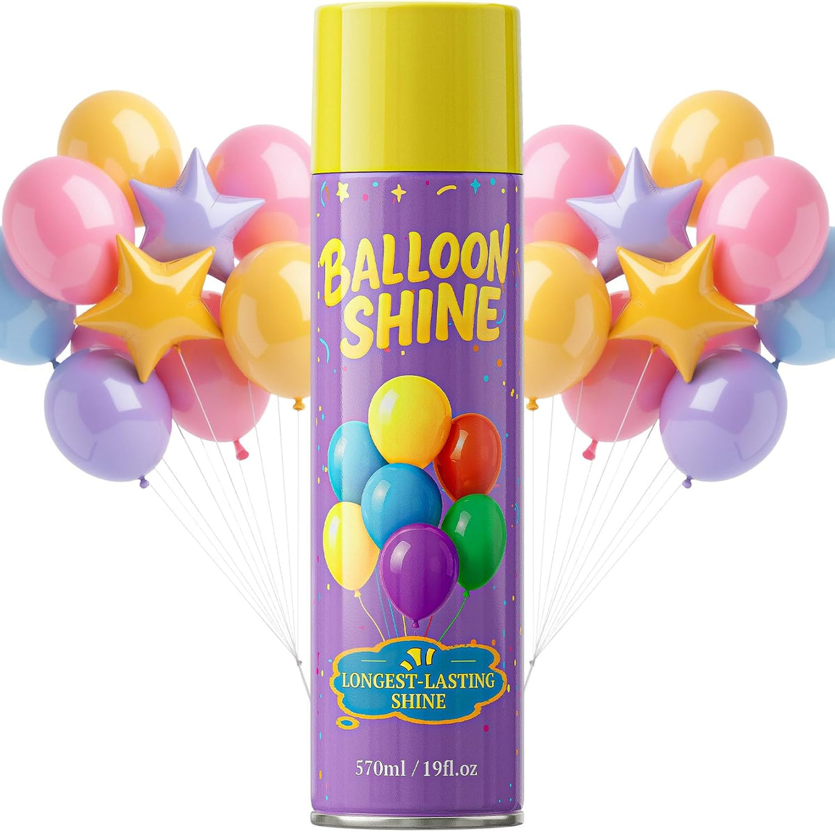 Balloon Shine Spray - 15 oz Silicone Formula for Parties