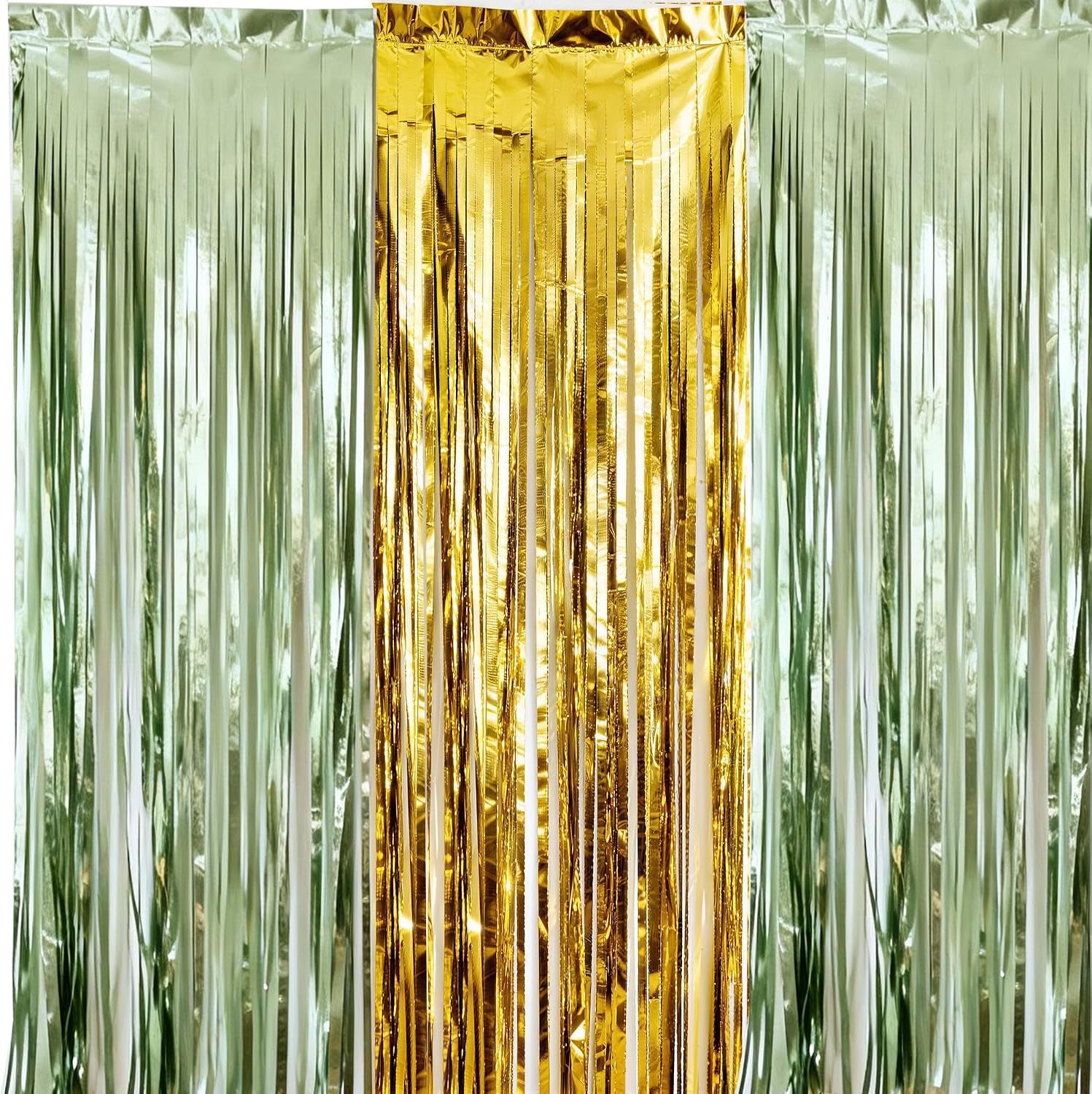 3-Pack Black Gold Foil Fringe Curtain,Party Decoration Streamer | 9.9*6.5Ft Party Backdrop,Birthday Tinsel,Happy Retirement Back Drop,Graduation ,Farewell,Summer Back to School