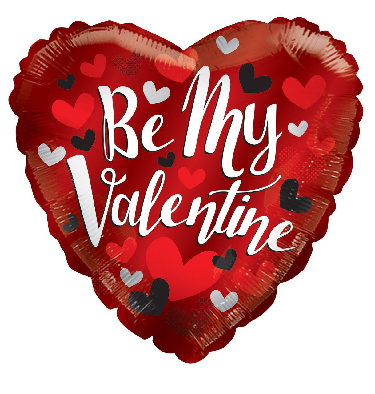 4" Be My Valentine Heart Shape Air Fill Only Foil Balloon (5 Pack) #16993-04