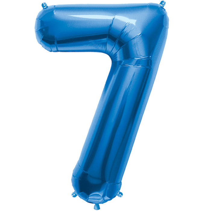 34" Large Blue # 7 Balloon #19669