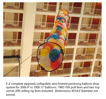 Boss 2000 Balloon Drop Kit 45'X4.5' 1000-11" Balloons Included #BOSS2000
