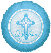18" Boy Baptism Balloon Helium Foil Balloons (5 PACK) #17693