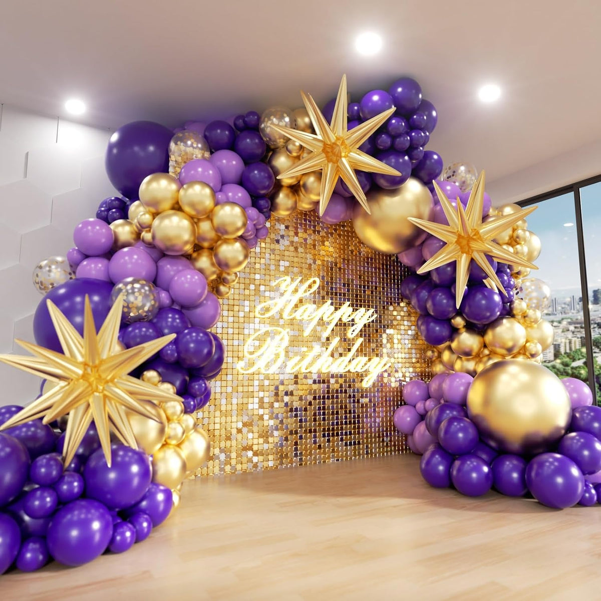 Pastel Balloon Arch Kit - 177-Piece Macaron Assorted Color Balloon and Star Garland Set for Baby Showers, Birthdays, Weddings, Easter, and Rainbow Party Decorations
