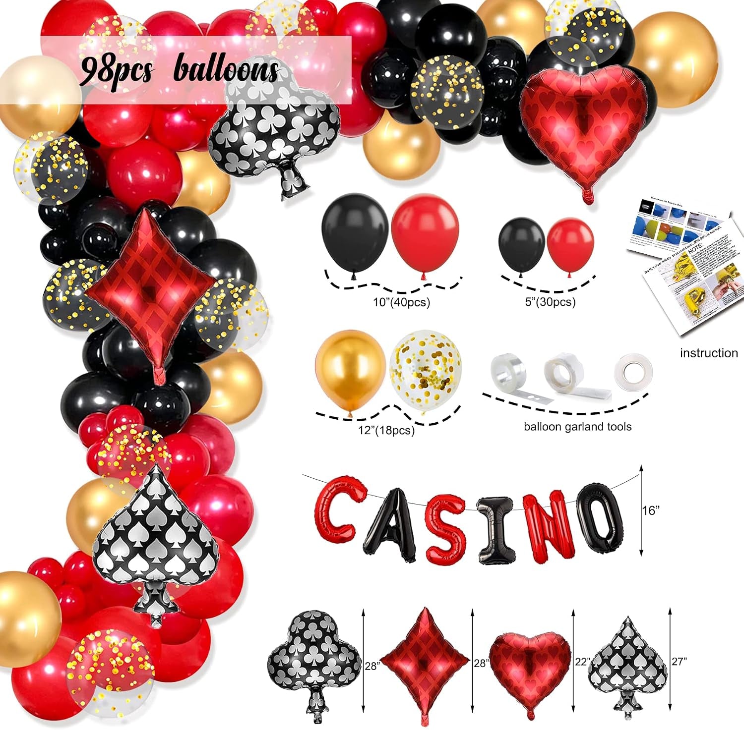 Casino Theme Party Decorations, Casino Birthday Decorations Supplies, Las Vegas Party Decoration, Poker Happy Birthday Backdrop