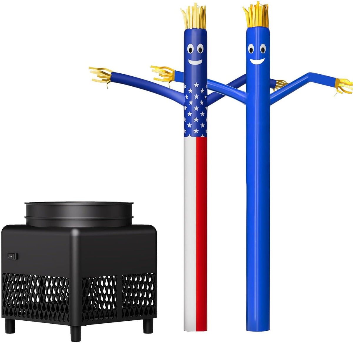 7FT Inflatable Tube Man with 1Pc Blower & 2Pc Dancer, Sky Air Waving Puppet Dancer, Blow up Wacky Wavy Inflatable Flappy Arm Guy for Party, Amusement Park,Outdoor Decoration Advertising