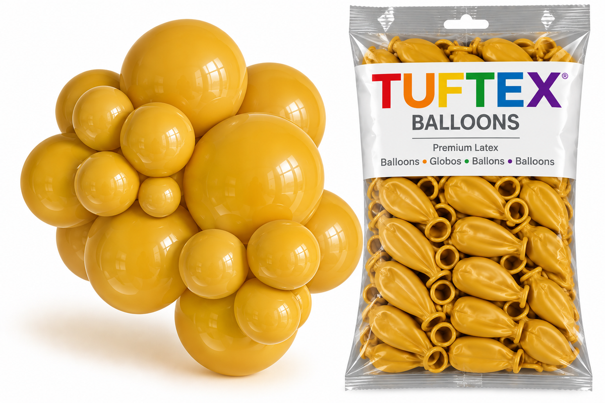 11" TUFTEX Mustard Balloons 100ct Bag #10024
