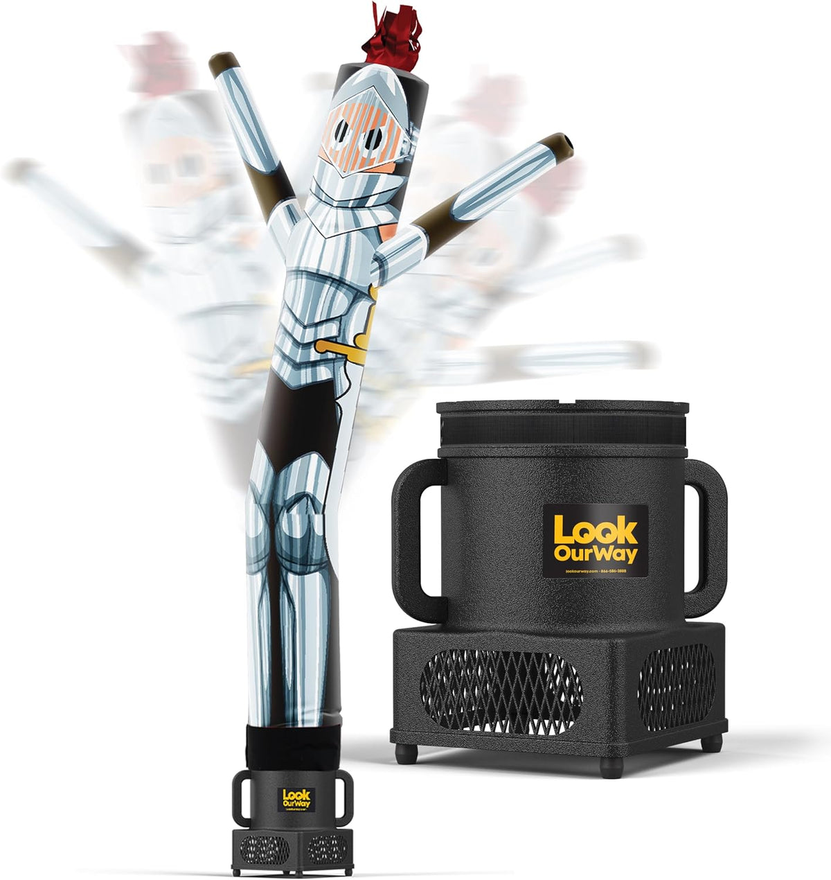 Air Dancers Wacky Waving Inflatable Tube Man - 7Ft Tall Inflatable Dancing Man with Weather-Resitant Blower for Business Advertising - Character Money Theme - Billionaire