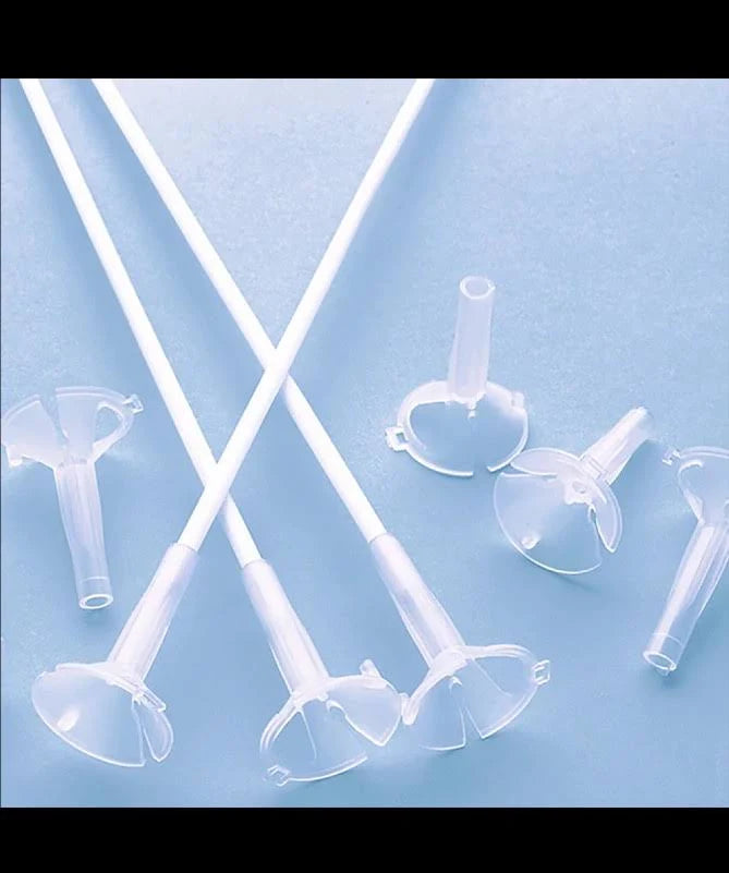 Combo Pack 12" Cup & Stick Fits Mini 3"-5" Balloons 10 Pack Each
