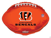 18" Cincinnati Bengals Football Shape Helium Foil Balloon 1ct #18090