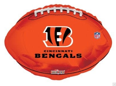 18" Cincinnati Bengals Football Shape Helium Foil Balloon 1ct #18090