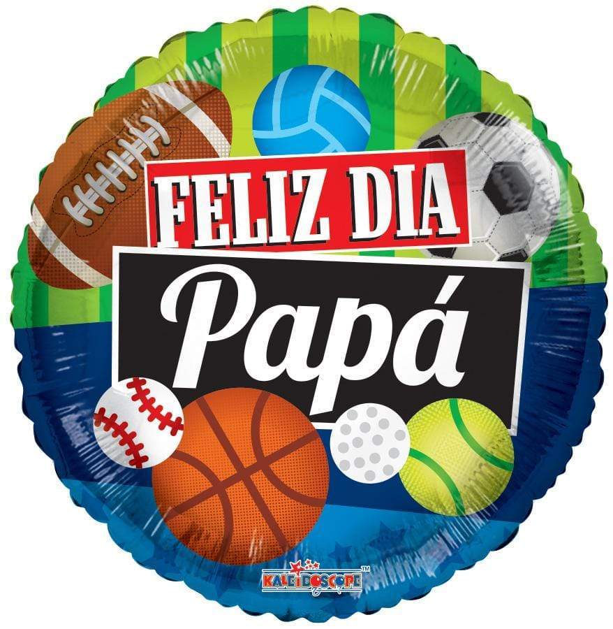 18" Spanish Father's Day Feliz Día Papá Deportes Helium Foil Balloons (5 Pack) #37134