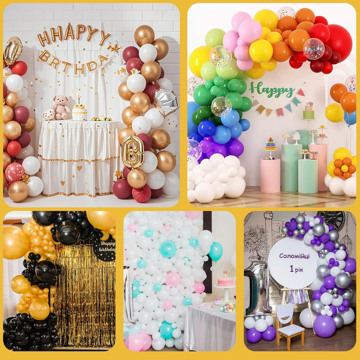 50-Piece Reusable Balloon Clips and Connectors Kit for Balloon Garlands and Arches - Flower-Shaped Accessories for Weddings, Baby Showers, and Birthday Party Decorations