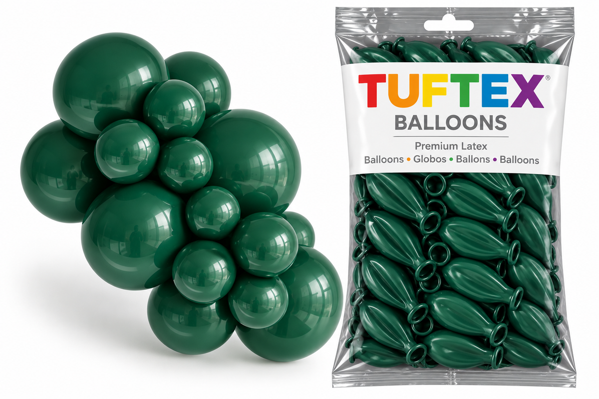 17" TUFTEX Evergreen Balloons 50ct Bag #17023