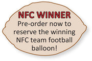 Pre Order NFC Champion 18" Football Balloons for 2025 Superbowl 59 NFC Champs image 0