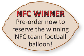 Pre Order NFC Champion 18" Football Balloons for 2025 Superbowl 59 NFC Champs image 0