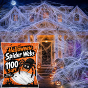 1100 Sqft Halloween Spider Webs - Outdoor Cobwebs with 40 Spiders