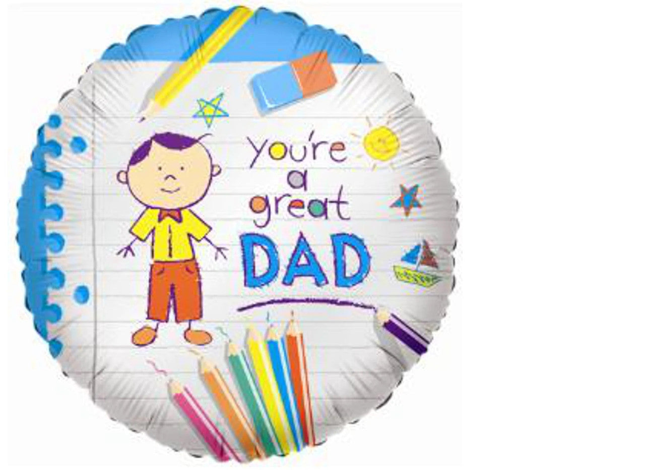 9" You're A Great Dad Air Fill Only Foil Balloon (5PACK) #86014-09